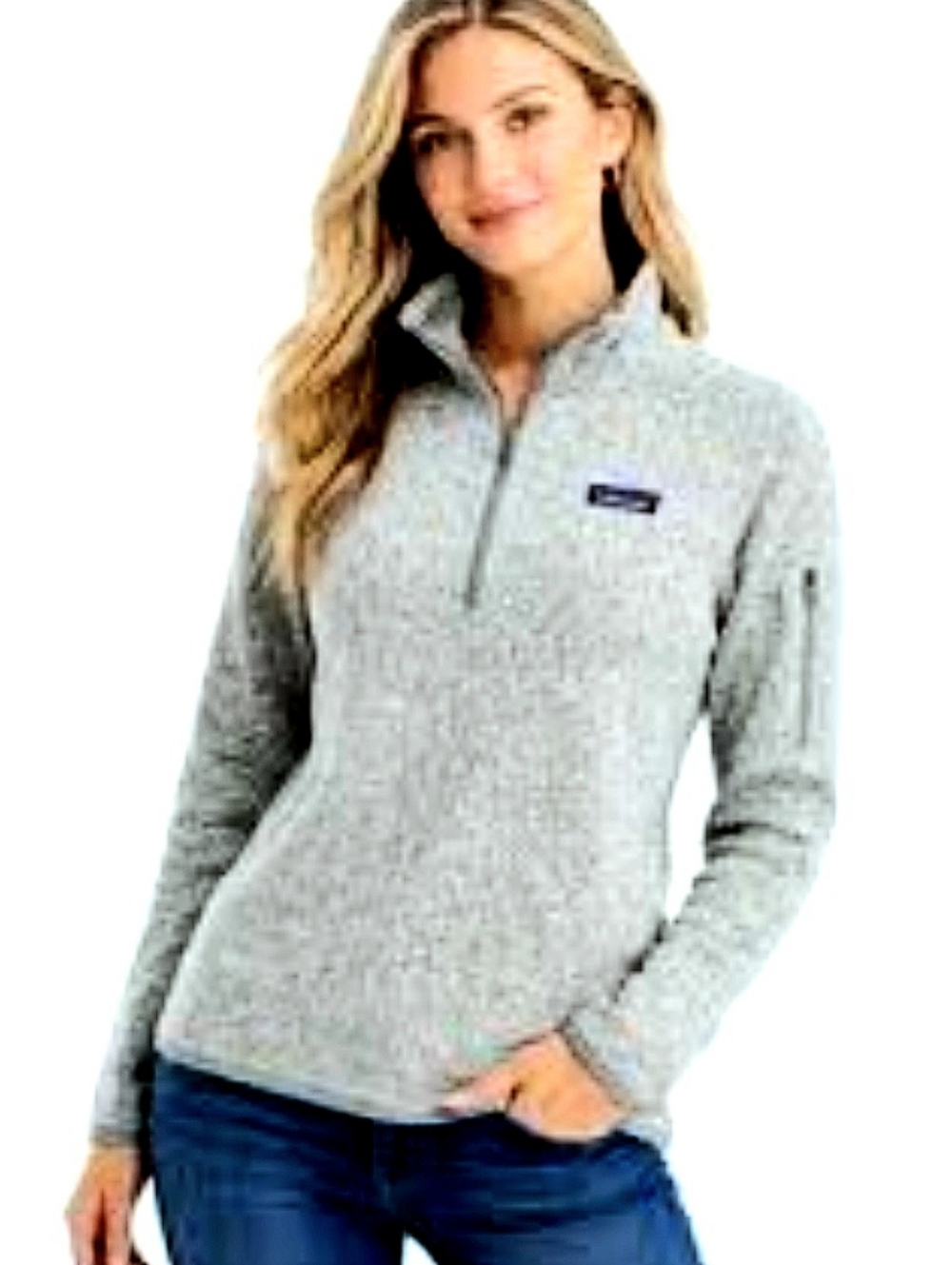 PATAGONIA"Better Sweater"  Womens Gray 1/4 Zip Fleece Pullover